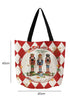 Nutcracker Graphic Print Canvas Shoulder Tote Bag