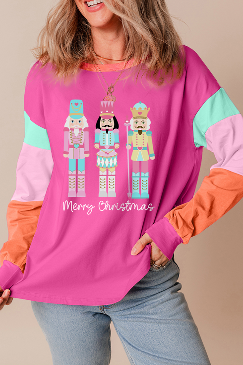 Nutcracker Graphic Print Raglan Sleeve Cotton Tee