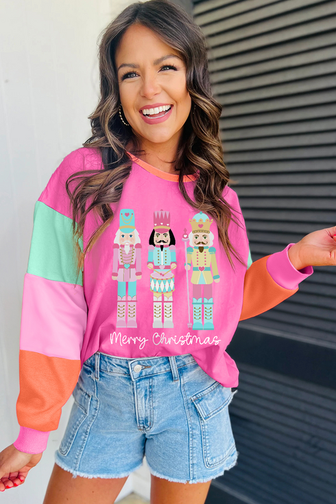 Nutcracker Graphic Print Raglan Sleeve Cotton Tee