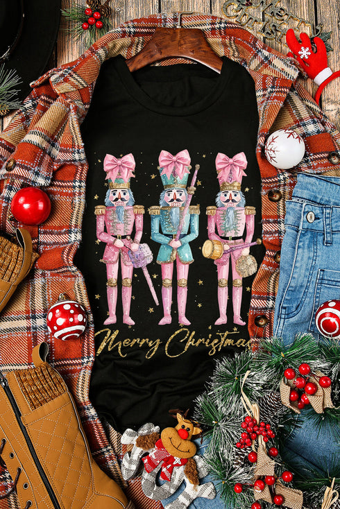 Nutcracker Graphic Print Short Sleeve Crewneck Tee
