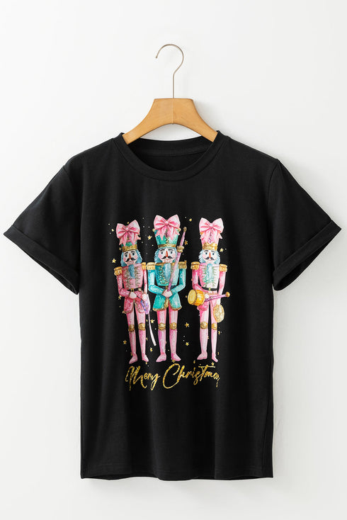 Nutcracker Graphic Print Short Sleeve Crewneck Tee