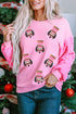 Nutcracker Graphic Sequin Patchwork Long Sleeve Tee