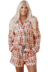 Nutcracker Print Long Sleeve Button Front Pajama Set