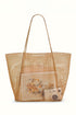 Nylon Mesh Crochet Style Open Top Tote Bag