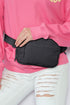 Nylon Wide Strap Square Zip Crossbody Bag