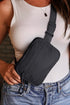Nylon Wide Strap Square Zip Crossbody Bag