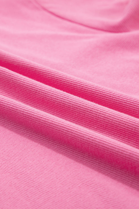 Off Duty Textured Knit Drop Shoulder Top And Matching Active Skort Set