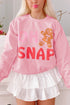 Oh Snap Gingerbread Man Graphic Crew Neck Pullover Sweatshirt