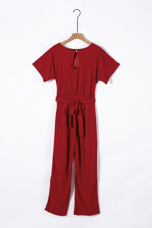 Oh So Glam Belted Wide Leg Jumpsuit
