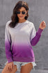 Ombre Crewneck Long Sleeve Sweatshirt