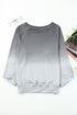 Ombre Crewneck Long Sleeve Sweatshirt
