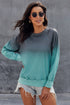 Ombre Crewneck Long Sleeve Sweatshirt