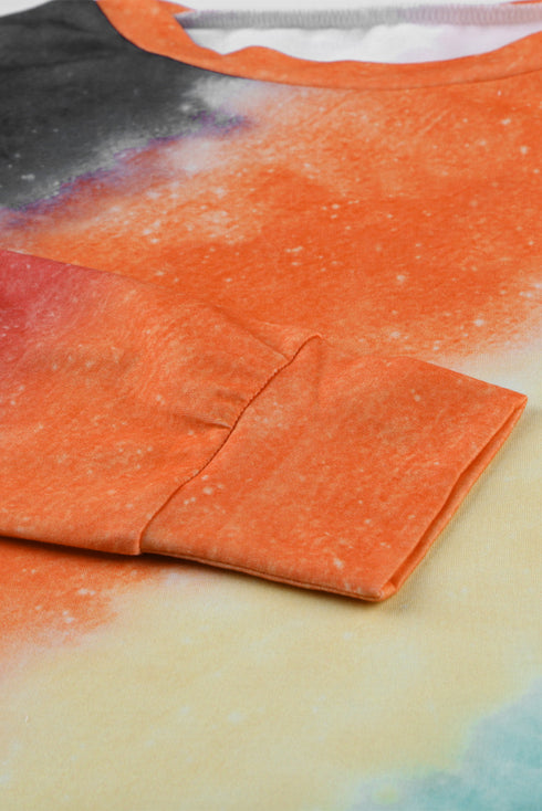 Ombre Tie-Dye Long Sleeve Top