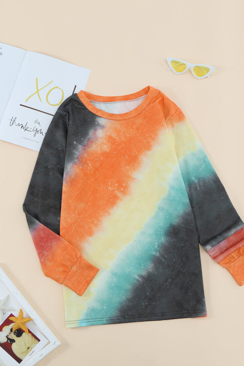 Ombre Tie-Dye Long Sleeve Top