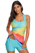 Ombre Tie Dye Swim Dress With Shorts