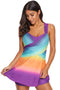 Ombre Tie Dye Swim Dress With Shorts