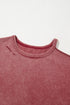 One Shoulder Distressed Cotton Oversized Tunic Top