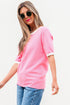 Open Back Bow Detail Short Sleeve Knit Sweater