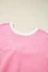 Open Back Bow Detail Short Sleeve Knit Sweater