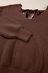 Open Back Bow Tie Ribbed Knit Sweater