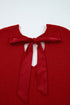 Open Back Bow Tie Ribbed Knit Sweater