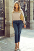 Open Back Bow Tie Ribbed Knit Sweater