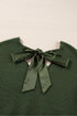 Open Back Bow Tie Ribbed Knit Sweater