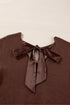 Open Back Bow Tie Ribbed Knit Sweater