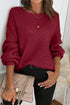 Open Back Satin Tie Ribbed Knit Sweater