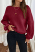Open Back Satin Tie Ribbed Knit Sweater