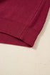 Open Back Satin Tie Ribbed Knit Sweater