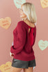 Open Back Satin Tie Ribbed Knit Sweater