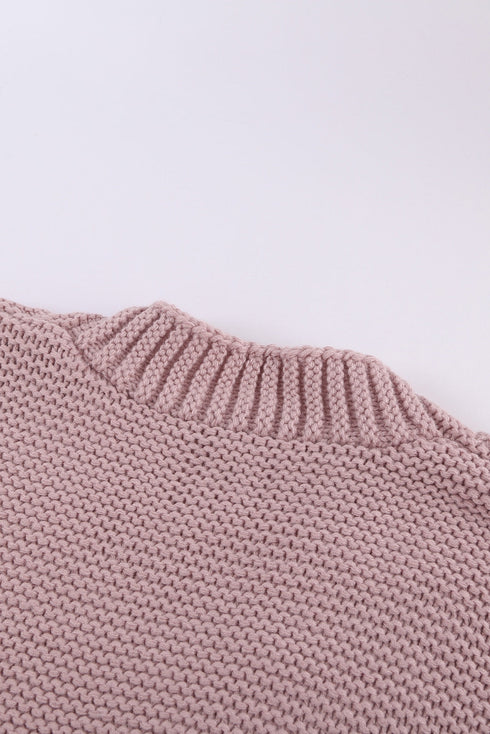 Open Front Chunky Knit Cardigan