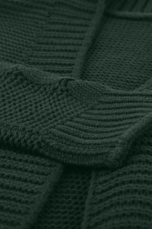 Open Front Chunky Knit Cardigan