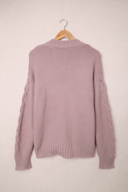 Open Front Chunky Knit Cardigan