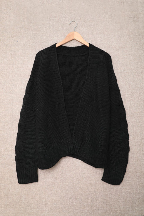 Open Front Chunky Knit Cardigan