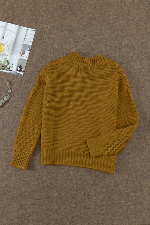 Open Front Chunky Knit Cardigan