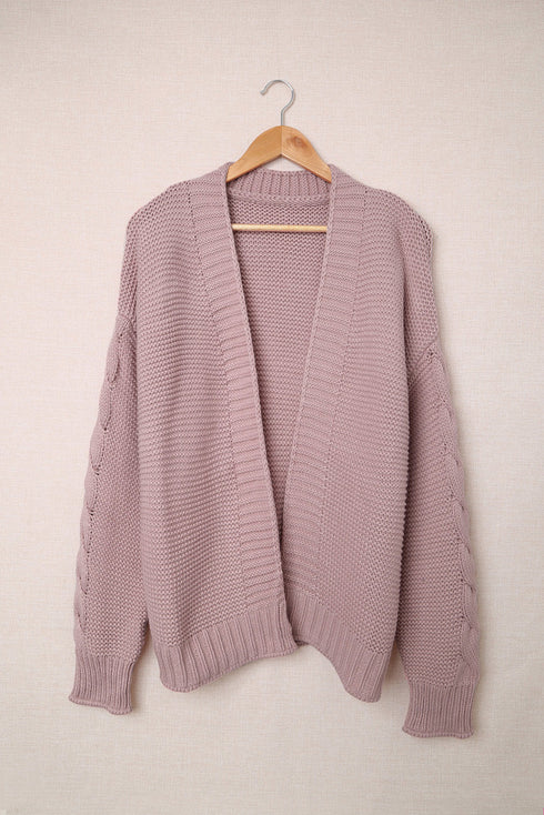 Open Front Chunky Knit Cardigan