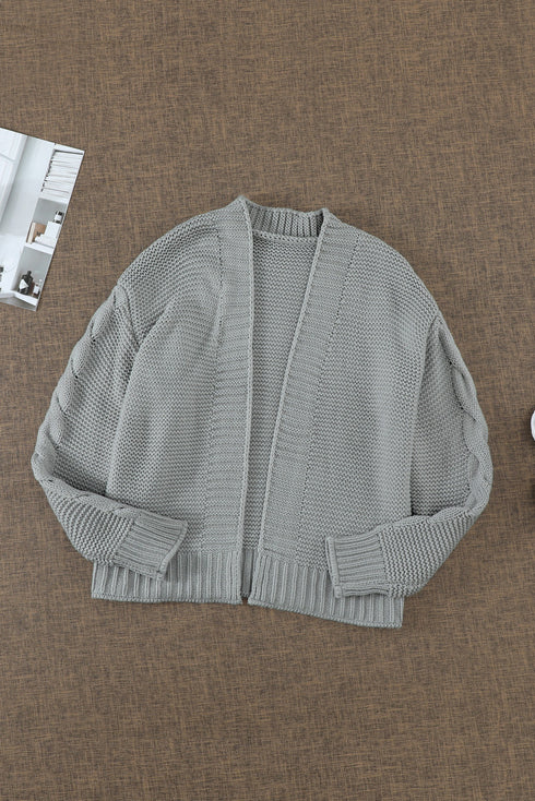 Open Front Chunky Knit Cardigan