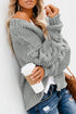 Open Front Chunky Knit Cardigan