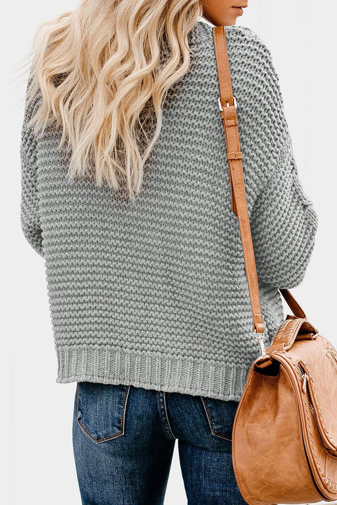 Open Front Chunky Knit Cardigan