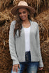 Open Front Chunky Knit Cardigan