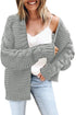 Open Front Chunky Knit Cardigan
