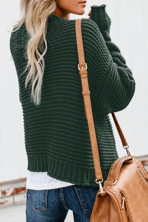Open Front Chunky Knit Cardigan