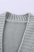 Open Front Chunky Knit Cardigan