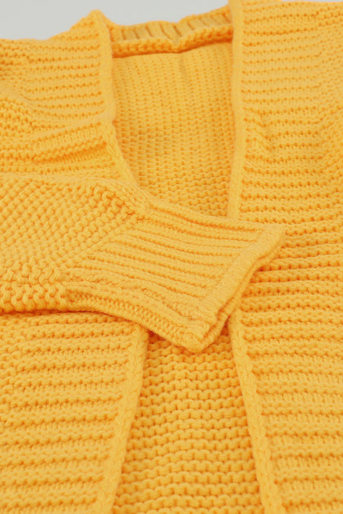 Open Front Chunky Knit Cardigan