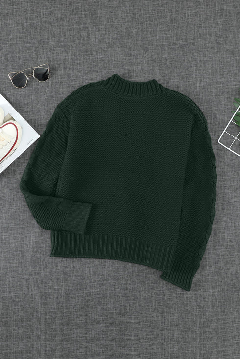 Open Front Chunky Knit Cardigan