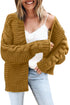 Open Front Chunky Knit Cardigan