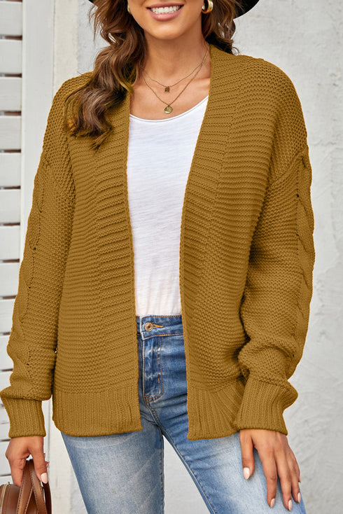 Open Front Chunky Knit Cardigan