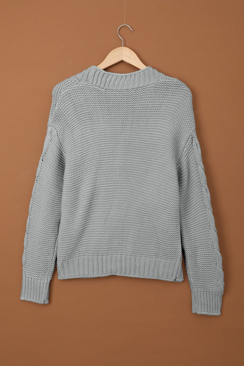 Open Front Chunky Knit Cardigan